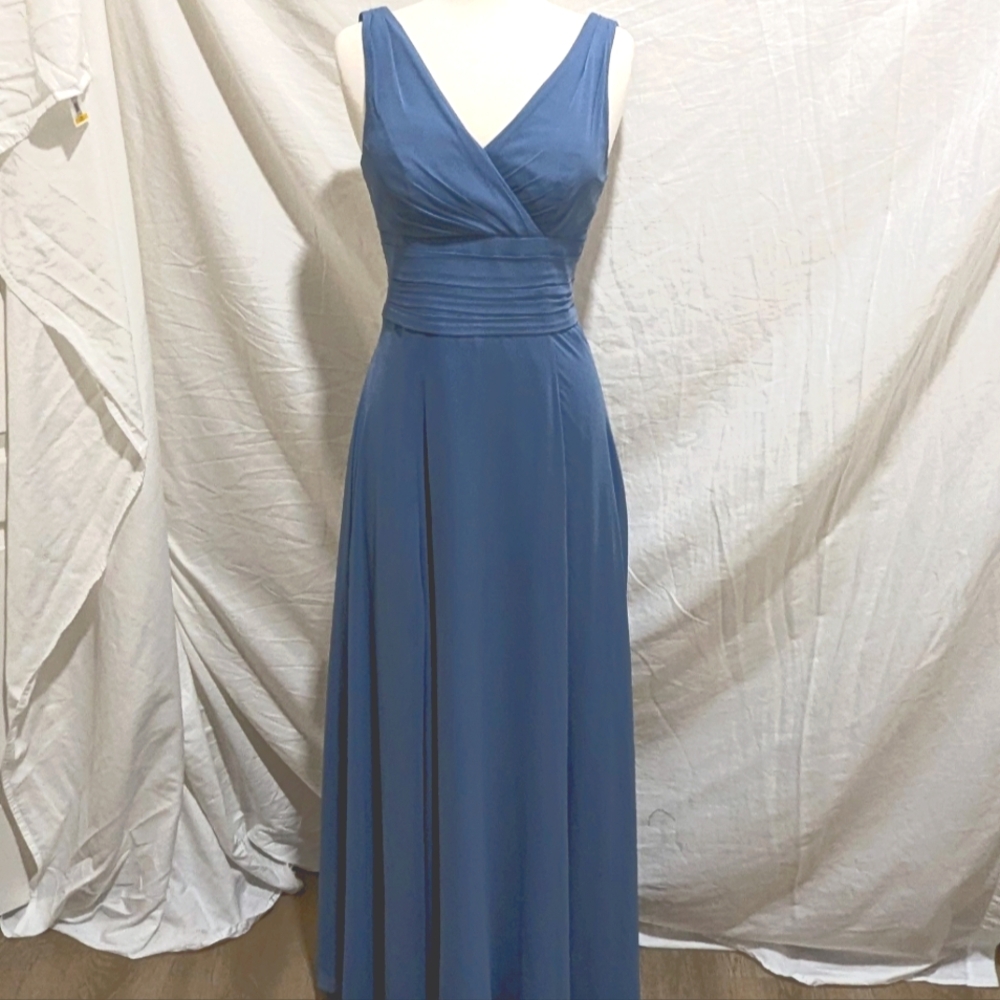 David's Bridal Long Chiffon Dress sz 6 with Free Shipping